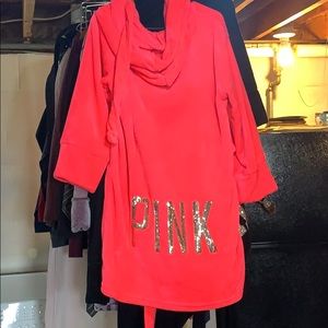 Hooded PINK bathrobe